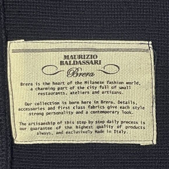 Maurizio Baldassari Brera Sweater Men Large Navy Knit Cardigan Heavy Italy $1150 - Picture 5 of 8